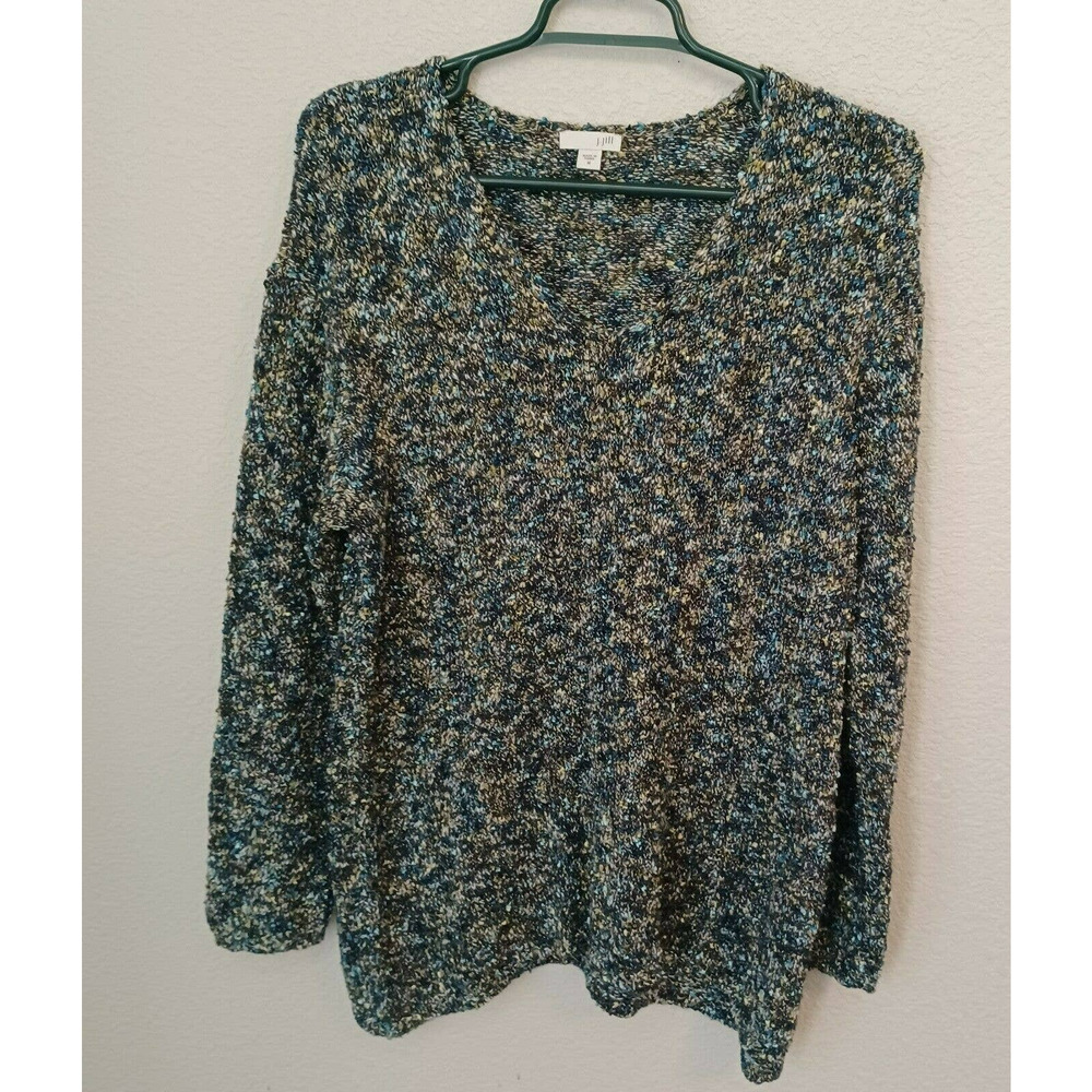 Women’s J. Jill Sz Medium Blue Chenille Pullover Knit Sweater